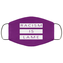Load image into Gallery viewer, Racism Is Lame FMA Face Mask (white logo)