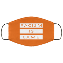 Load image into Gallery viewer, Racism Is Lame FMA Face Mask (white logo)