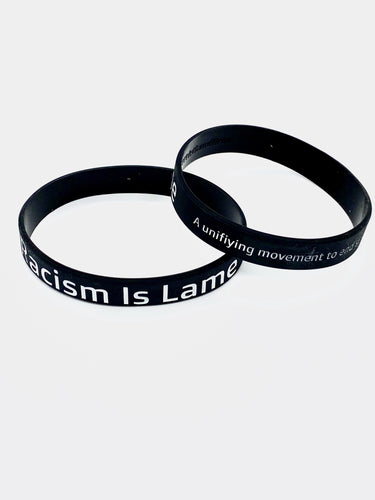 Racism Is Lame Black Wristbands (2x)