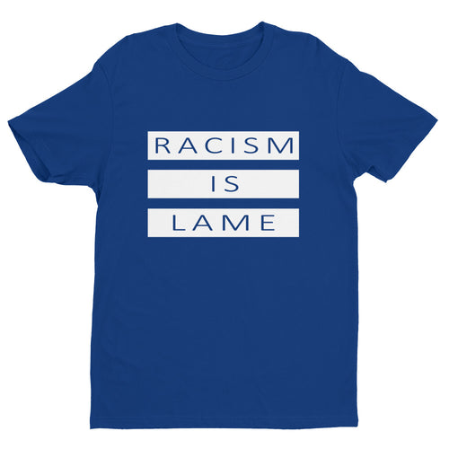 Racism Is Lame Classic Logo Tee (Blue/White)