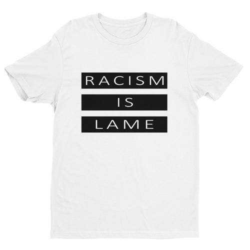 Racism Is Lame Classic Logo Tee (White/Black)