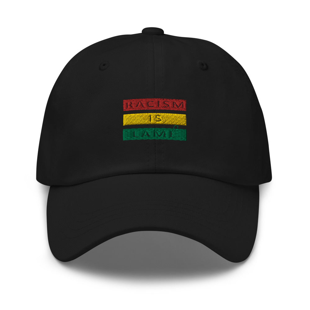 Racism Is Lame Baseball Cap (Black/Red/Yellow/Green)