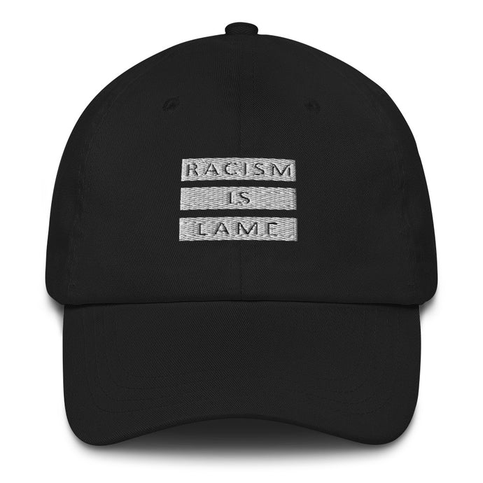 Racism Is Lame Baseball Cap (Black)